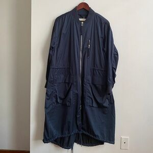 NWT MONKI Longline Jacket in Navy, Size S